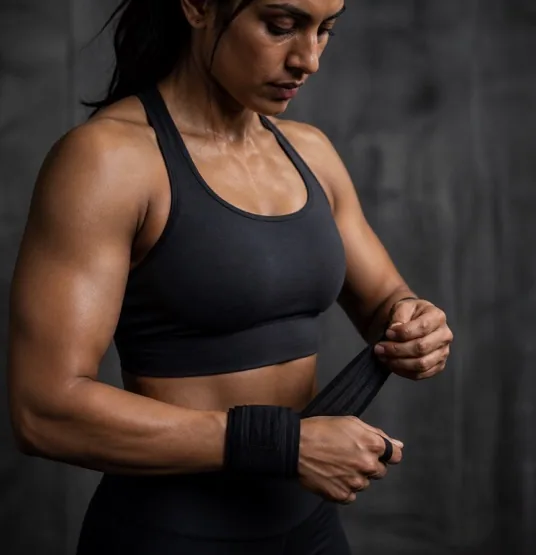 Athlete preparing for a metabolic conditioning workout