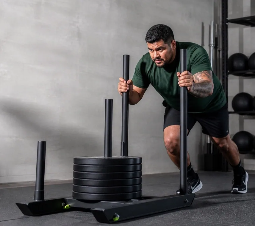 Athlete working through a functional strength circuit